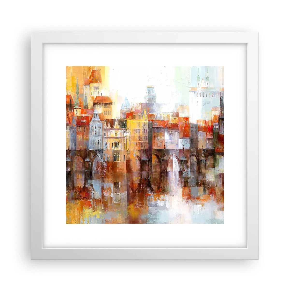 Affiche dans un cadre blanc - Poster - C'est aussi beau sous le pont - 30x30 cm