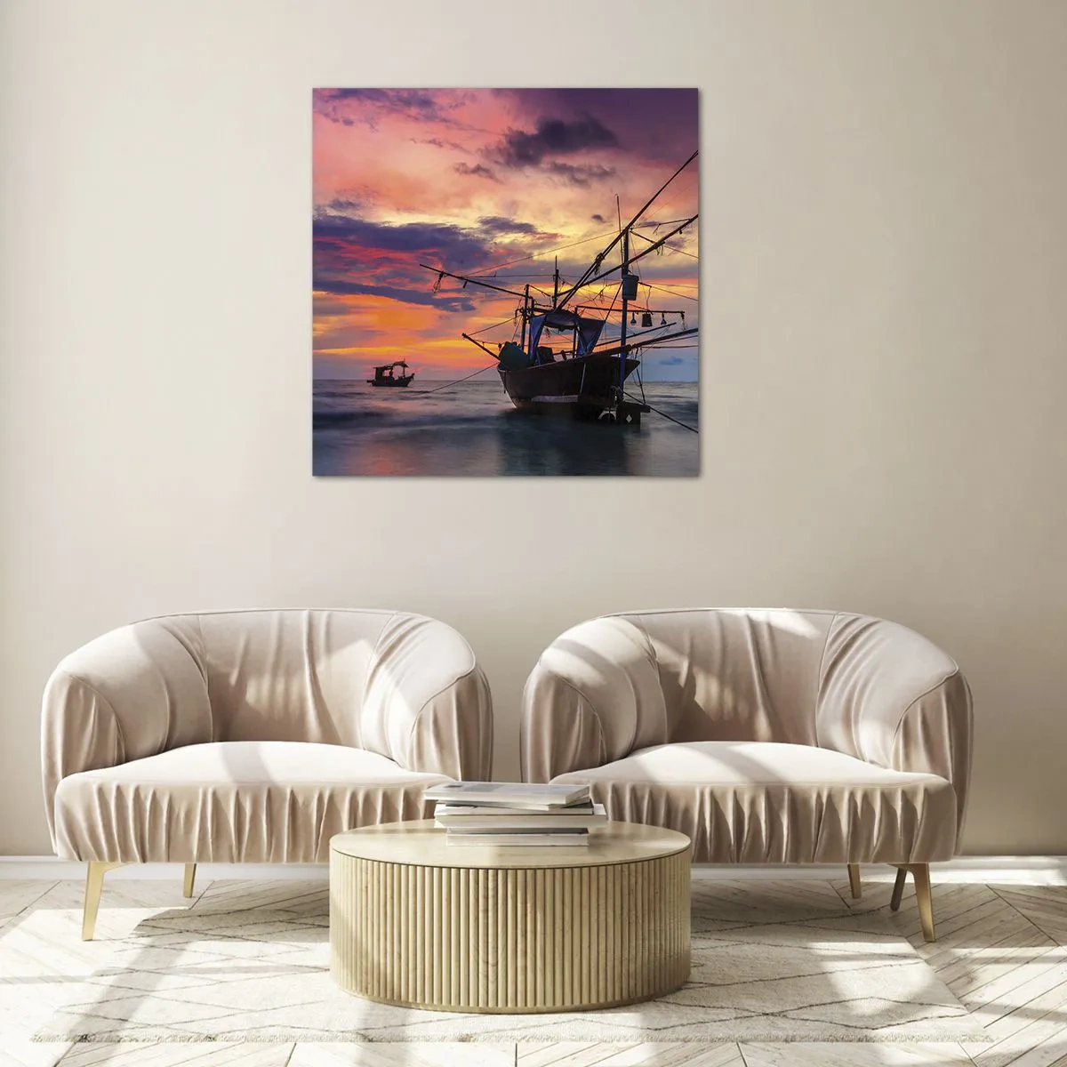 Impression sur verre - Image sur verre - Soirée exotique - 60x60 cm