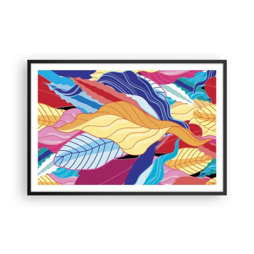 Affiche dans un cadre noir - Poster - Un désordre coloré - 91x61 cm