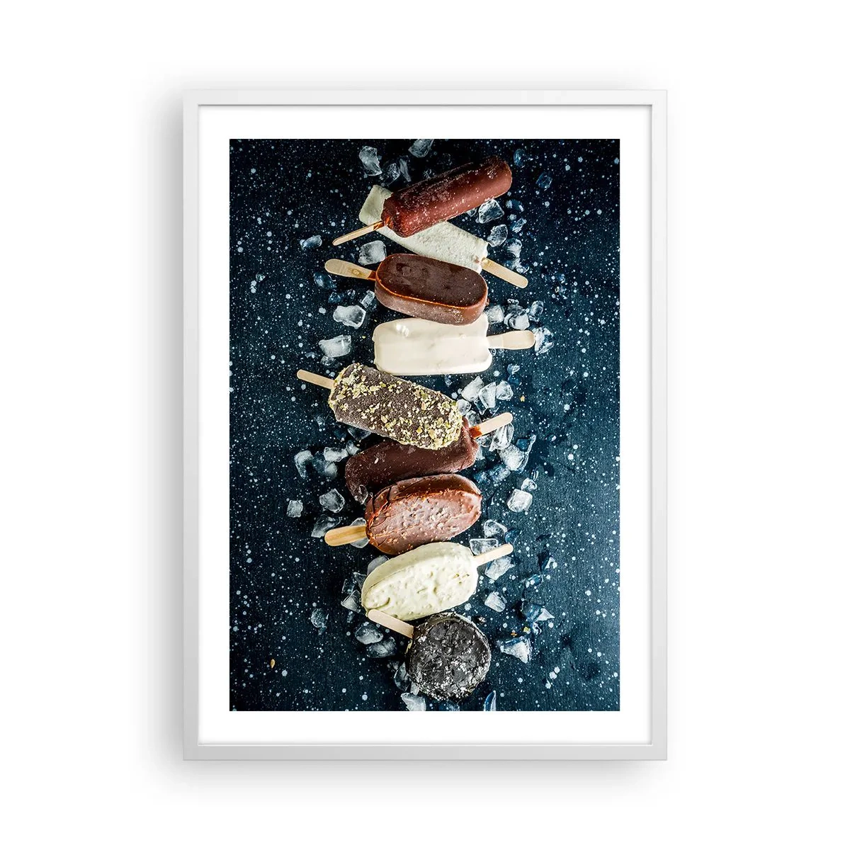 Affiche dans un cadre blanc - Poster - Le goût de l'été chaud - 50x70 cm