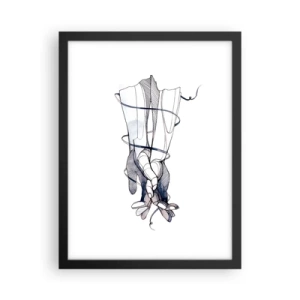 Affiche dans un cadre noir - Poster - Étude du touché - 30x40 cm