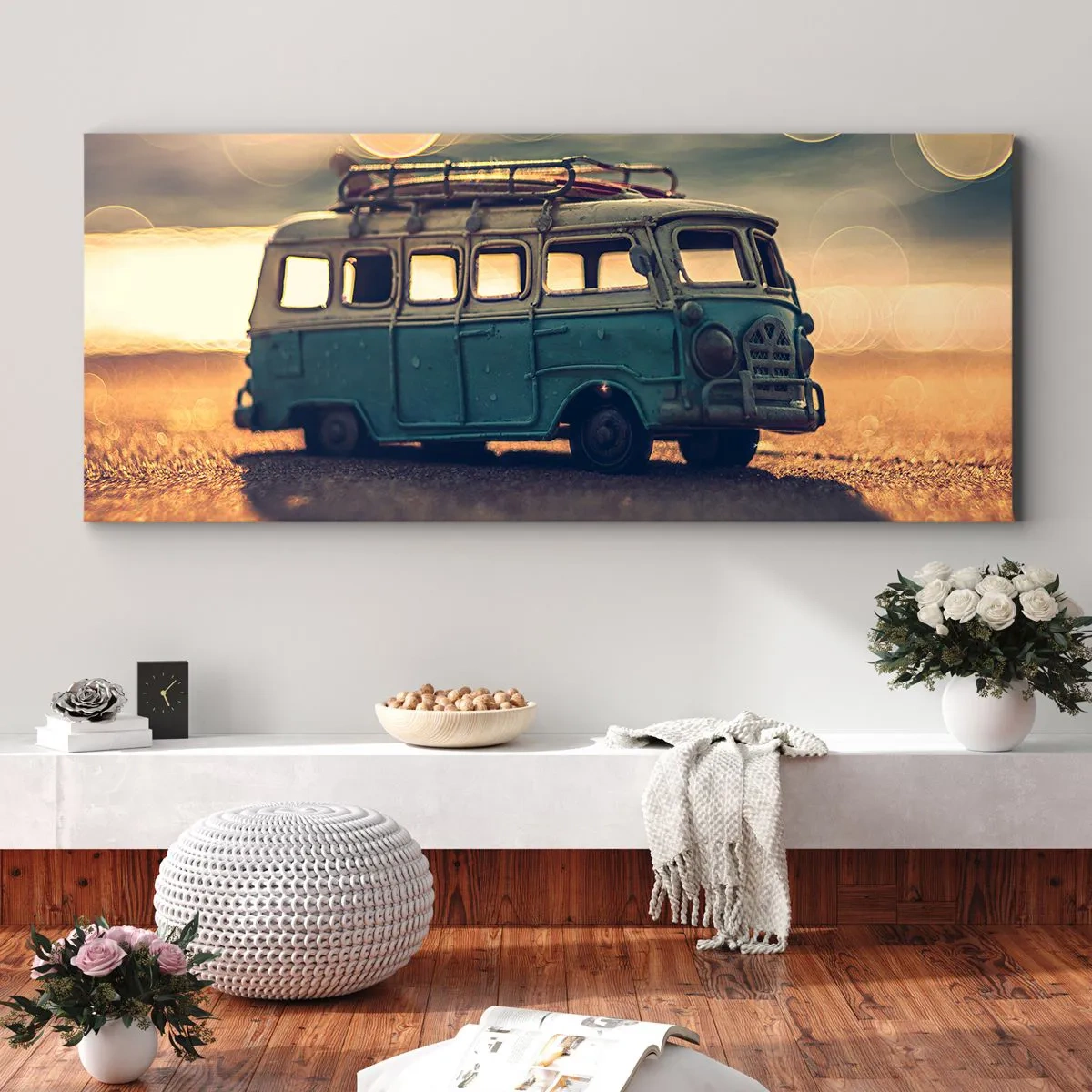 Impression sur toile - Image sur toile - La fin des idoles : argent et travail - 100x40 cm