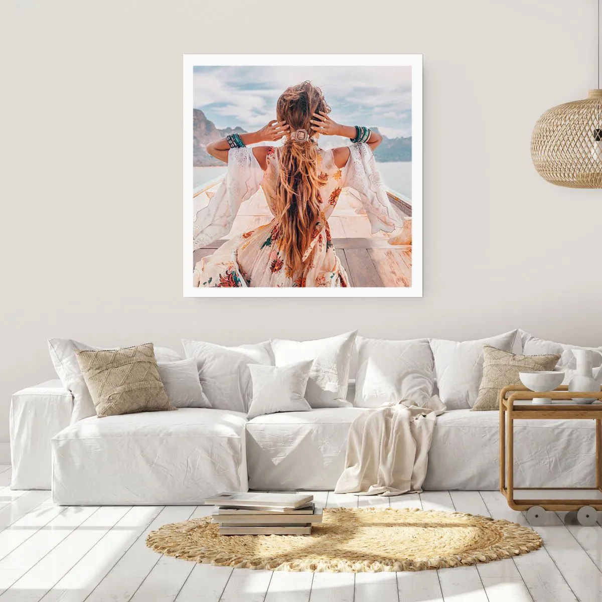 Affiche - Poster - En route vers le bonheur - 40x40 cm