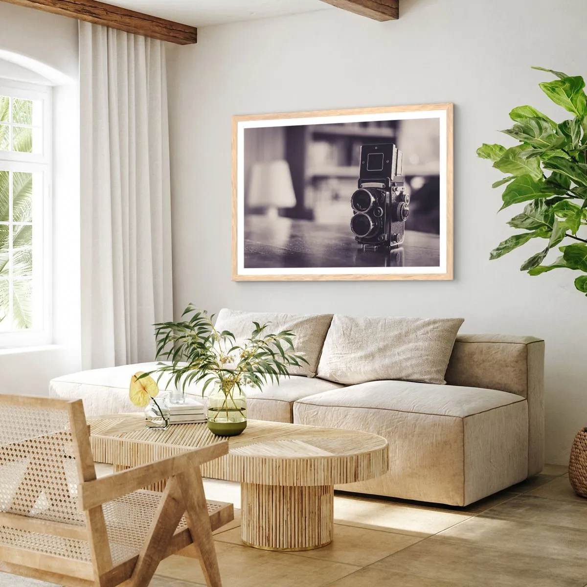 Affiche dans un chêne clair - Poster - La magie de la photographie ancienne - 100x70 cm