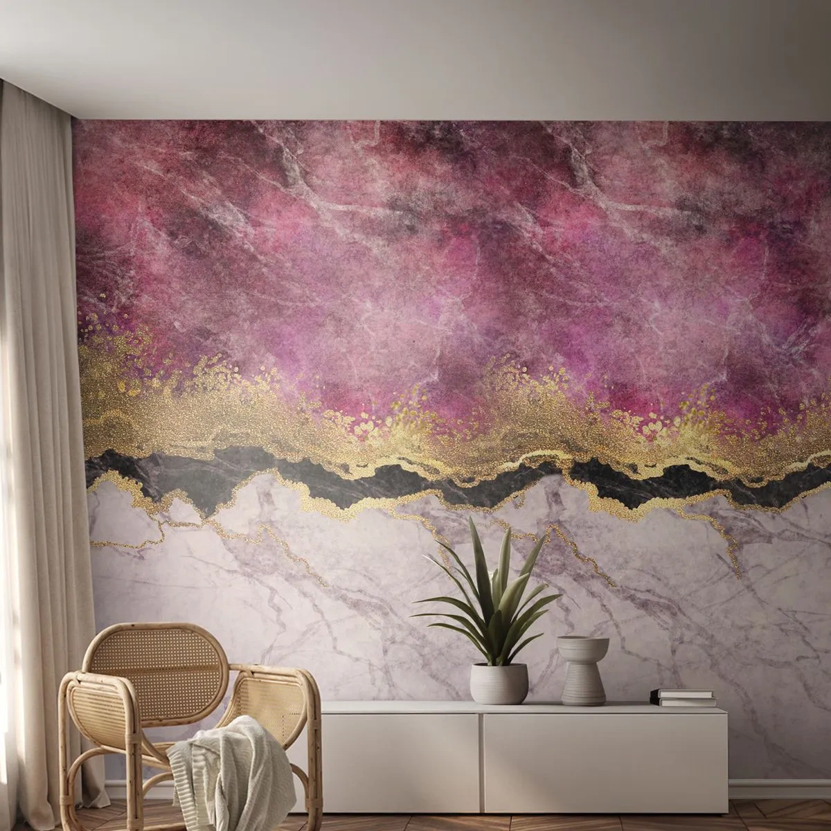 Papier Peint Photo Premium Canvas - À la frontière - Abstraction, Morceau, Texture - 250x175 cm