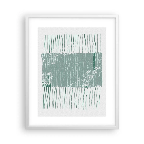 Affiche dans un cadre blanc - Poster - Abstraction de la mer - 40x50 cm