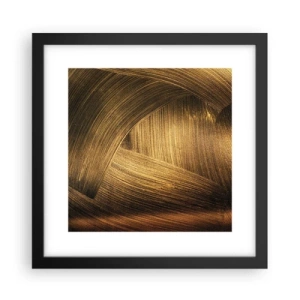 Affiche dans un cadre noir - Poster - Dans un labyrinthe en or - 30x30 cm