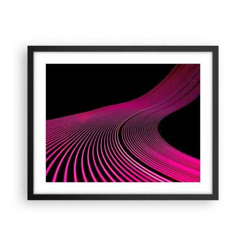 Affiche dans un cadre noir - Poster - Avenue de lumière - 50x40 cm