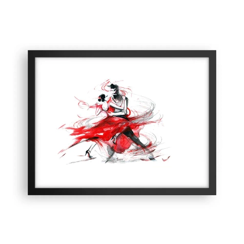 Affiche dans un cadre noir - Poster - Tango - le rythme de la passion - 40x30 cm