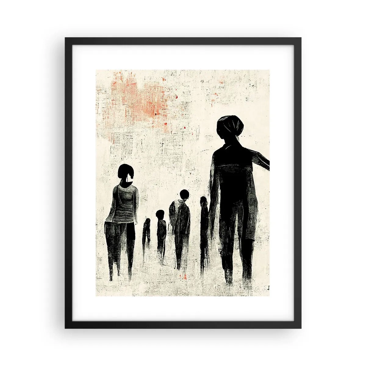 Affiche dans un cadre noir - Poster - Contre la solitude - 40x50 cm