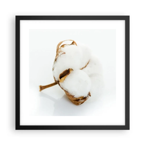 Affiche dans un cadre noir - Poster - Doux par nature - 40x40 cm