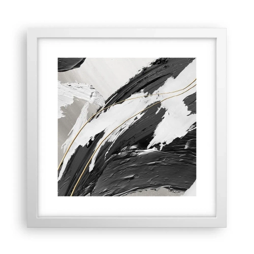 Affiche dans un cadre blanc - Poster - L'abstraction à grande échelle - 30x30 cm