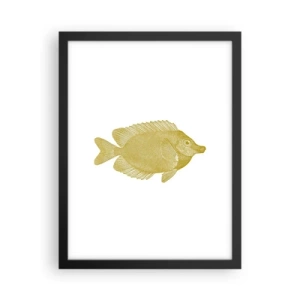 Affiche dans un cadre noir - Poster - Du poisson et c'est tout - 30x40 cm