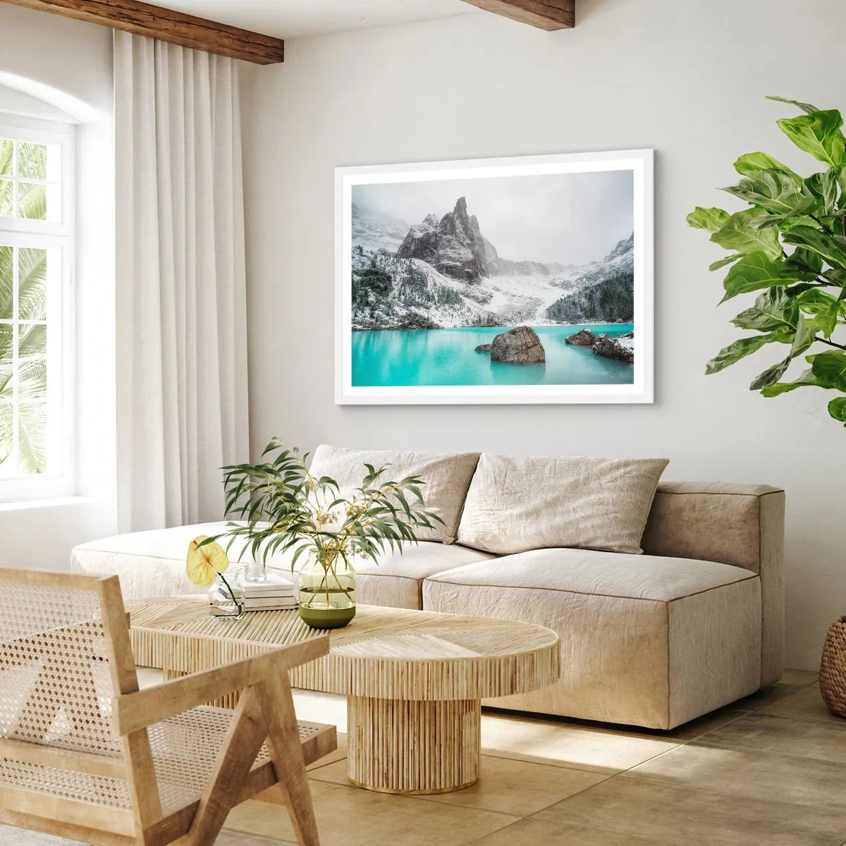 Affiche dans un cadre blanc - Poster - Sur ses gardes - 50x40 cm