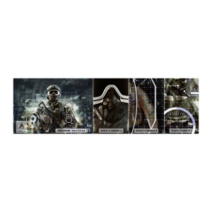 Échantillon de Papier Peint Autocollant Deluxe Sticker - Puissance sans limite - Abstraction, Soldat, Commando - 100x30 cm