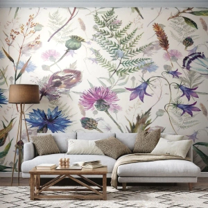 Papier Peint Photo Standard Eco - Herbier polonais - Fleurs des champs, Jardin, Nature - 350x256 cm