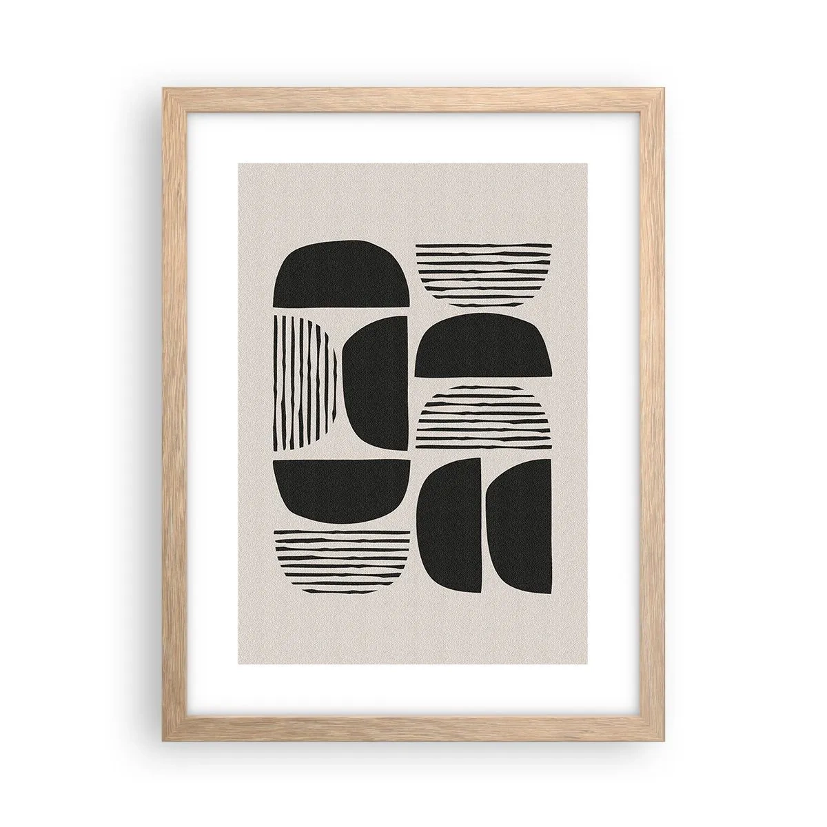 Affiche dans un chêne clair - Poster - Offres sans enthousiasme - 30x40 cm