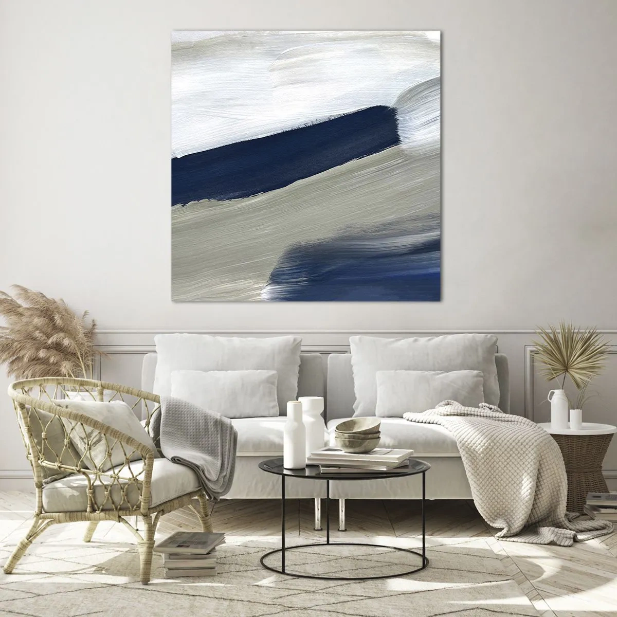 Impression sur verre - Image sur verre - Rencontre avec la blancheur - 60x60 cm