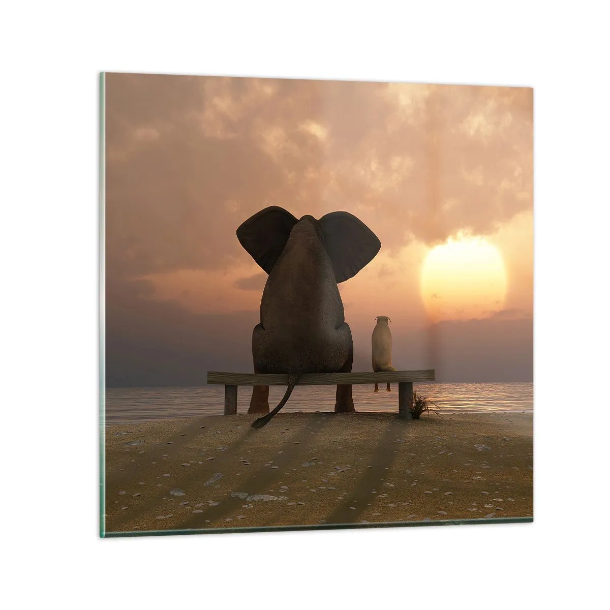 Impression sur verre - Image sur verre - C'est bon de garder le silence ensemble - 60x60 cm