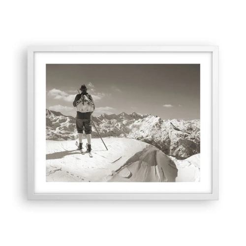 Affiche dans un cadre blanc - Poster - Toutes les mêmes ces montagnes - 50x40 cm