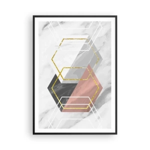 Affiche dans un cadre noir - Poster - Composition en chaîne - 70x100 cm