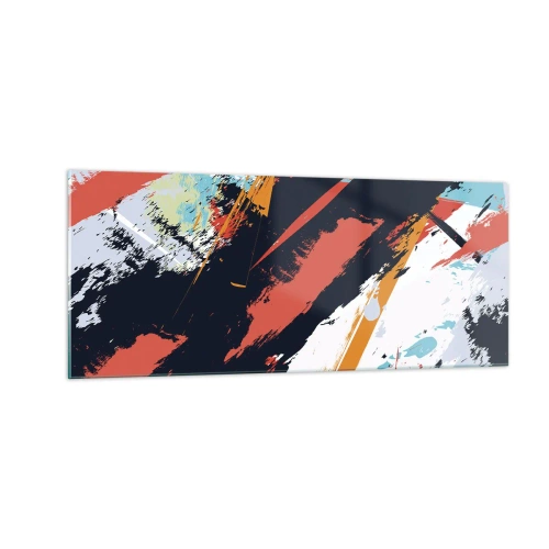 Impression sur verre - Image sur verre - Composition dynamique - 100x40 cm