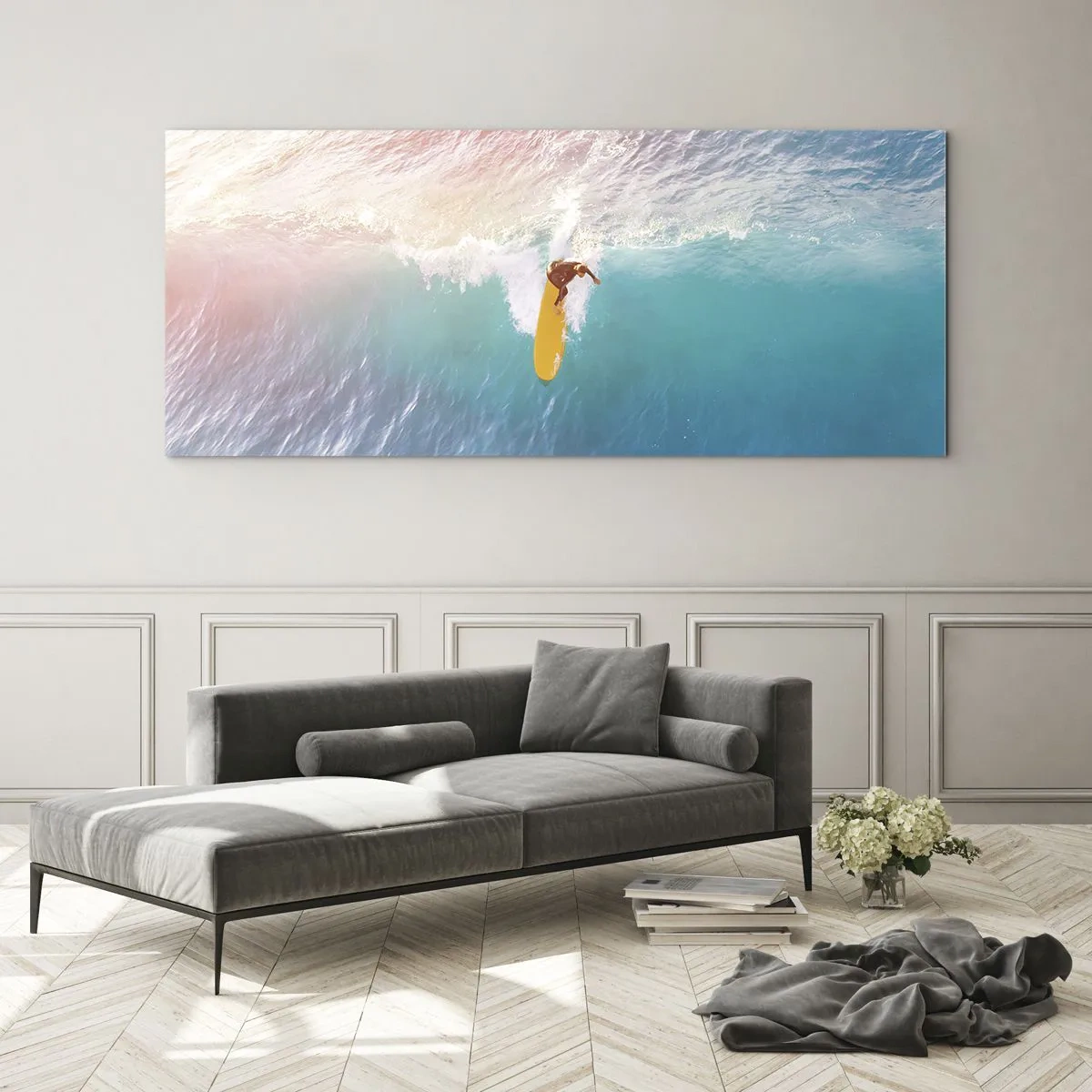 Impression sur verre - Image sur verre - Le cavalier de l'océan - 100x40 cm