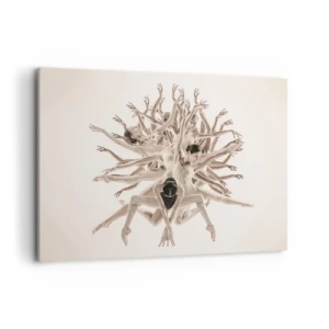 Impression sur toile - Image sur toile - Composition abstraite de danseurs en mouvement - 100x70cm - S'épanouir en danse - Décoration murale moderne pour le salon et la chambre ARTTOR