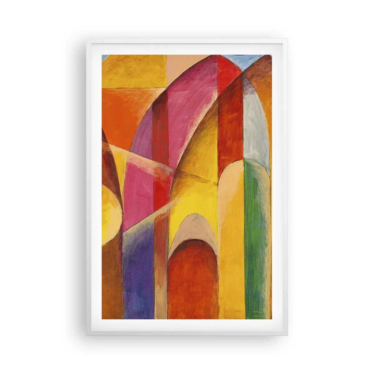 Affiche dans un cadre blanc - Poster - Cathédrale du soleil - 61x91 cm