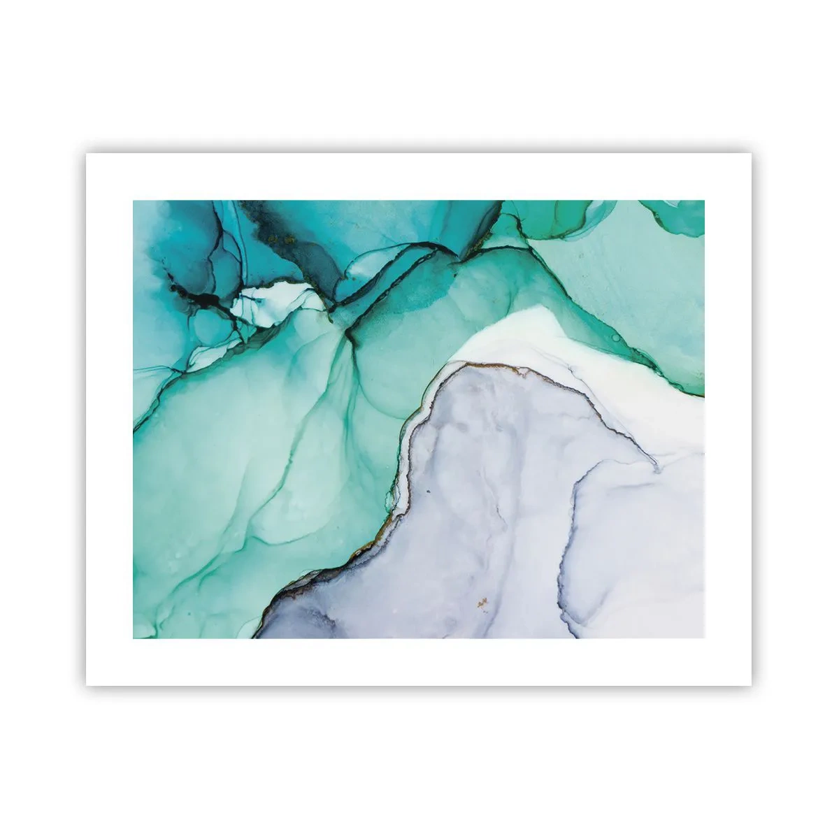 Affiche - Poster - Étude de turquoise - 50x40 cm