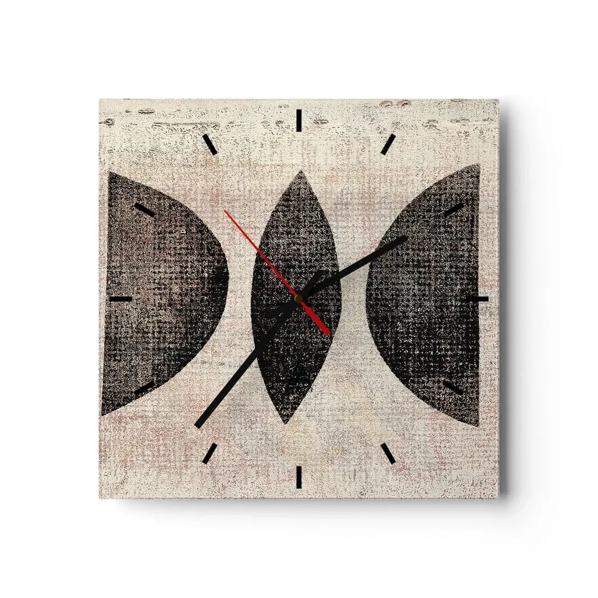 Horloge murale - Pendule murale - Abstraction ethnique - 40x40 cm