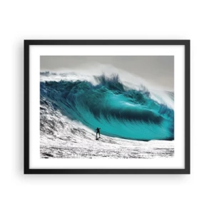 Affiche dans un cadre noir - Poster - Challenge accepté - 50x40 cm