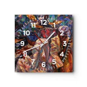 Horloge murale - Pendule murale - Dans le même tempo - 30x30 cm