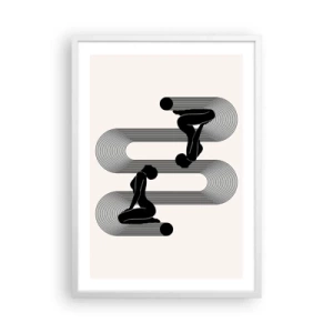 Affiche dans un cadre blanc - Poster - Symétrie sensuelle - 50x70 cm