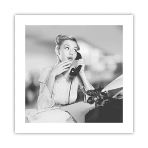 Affiche - Poster - Hello! Ici les années 50 - 40x40 cm