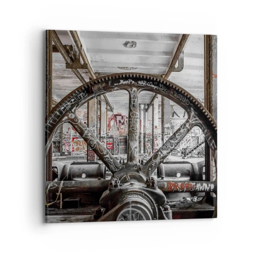 Impression sur toile - Image sur toile - Vie secrète d'une usine - 70x70 cm