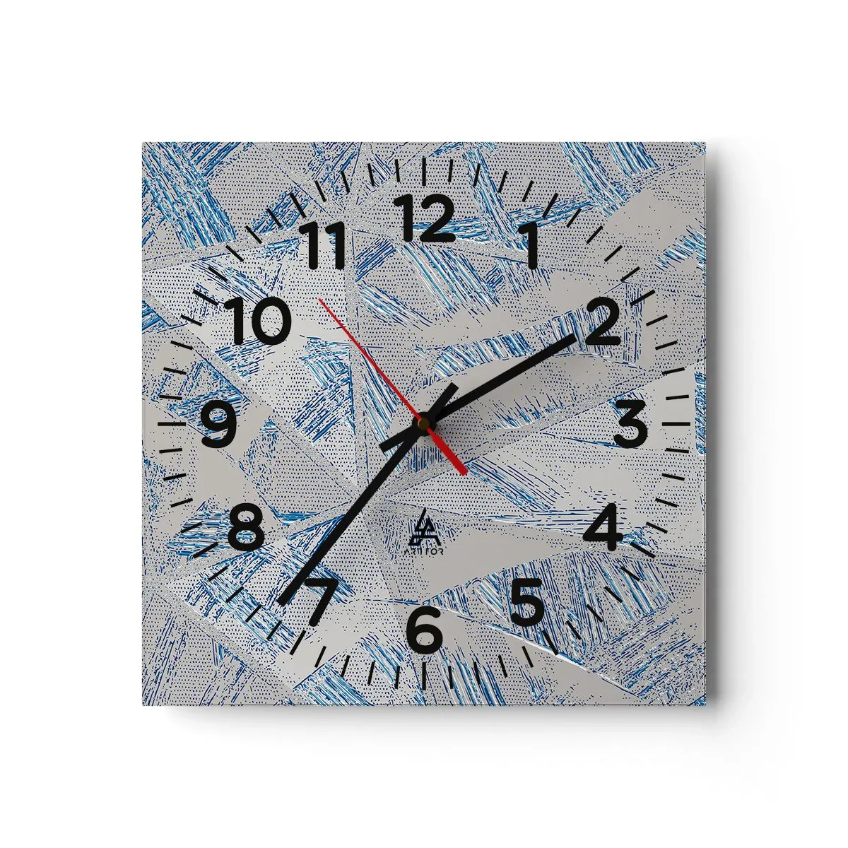 Horloge murale - Pendule murale - Dans un labyrinthe bleu-gris - 40x40 cm