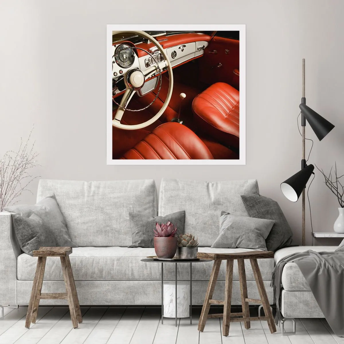 Affiche - Poster - Luxe de style vintage - 30x30 cm