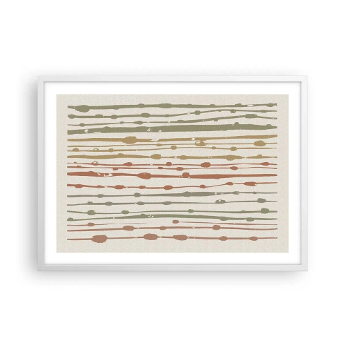 Affiche dans un cadre blanc - Poster - Notation musicale des couleurs - 70x50 cm