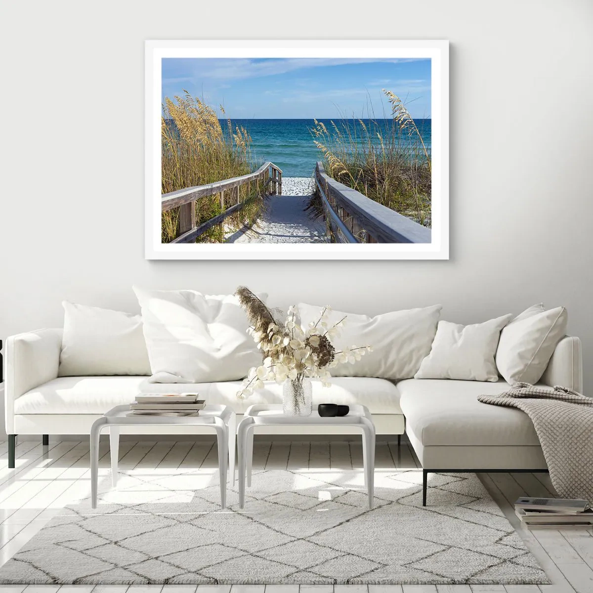 Affiche dans un cadre blanc - Poster - Au soleil, sous le vent - 70x50 cm