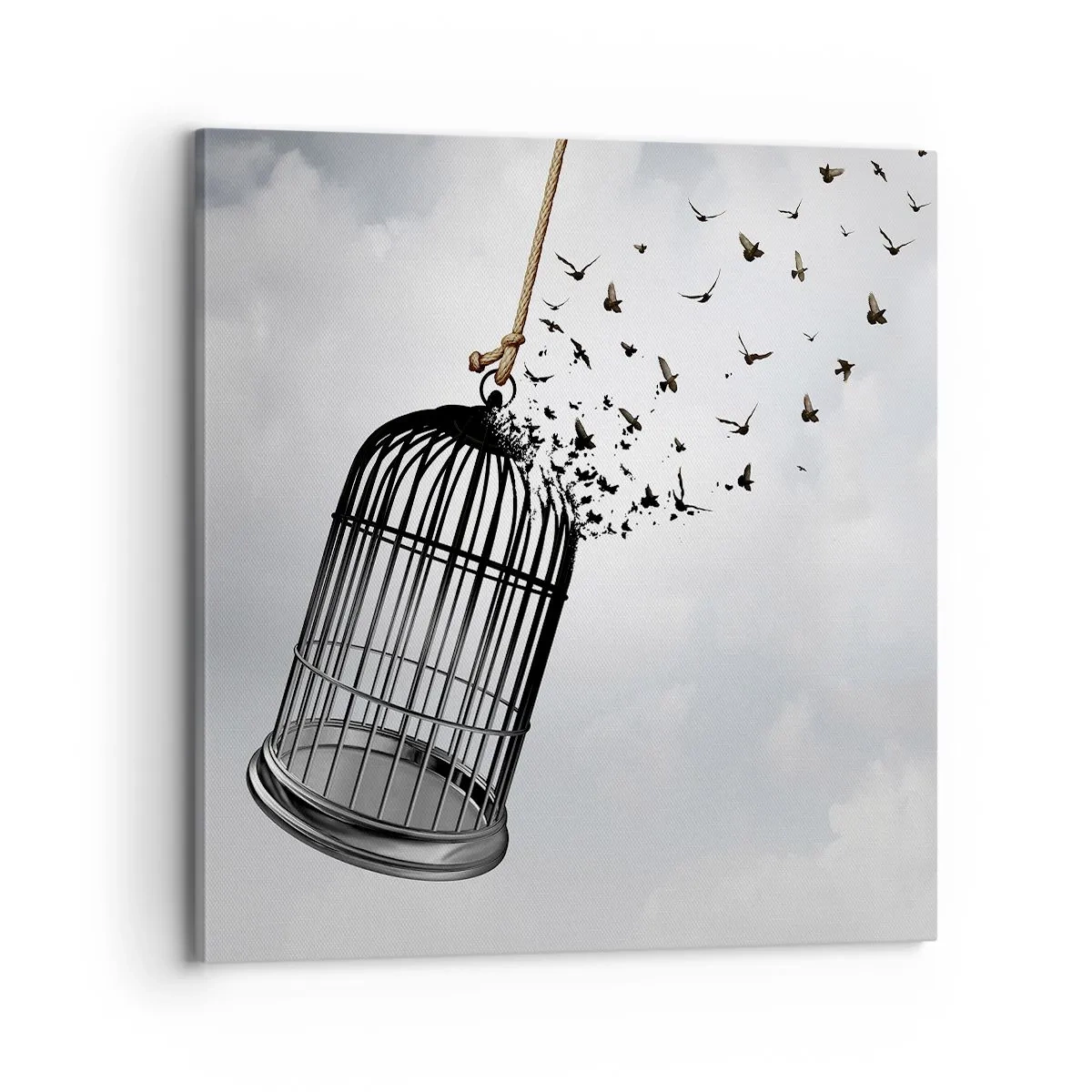 Impression sur toile - Image sur toile - Foie...Espoir...Liberté! - 70x70 cm