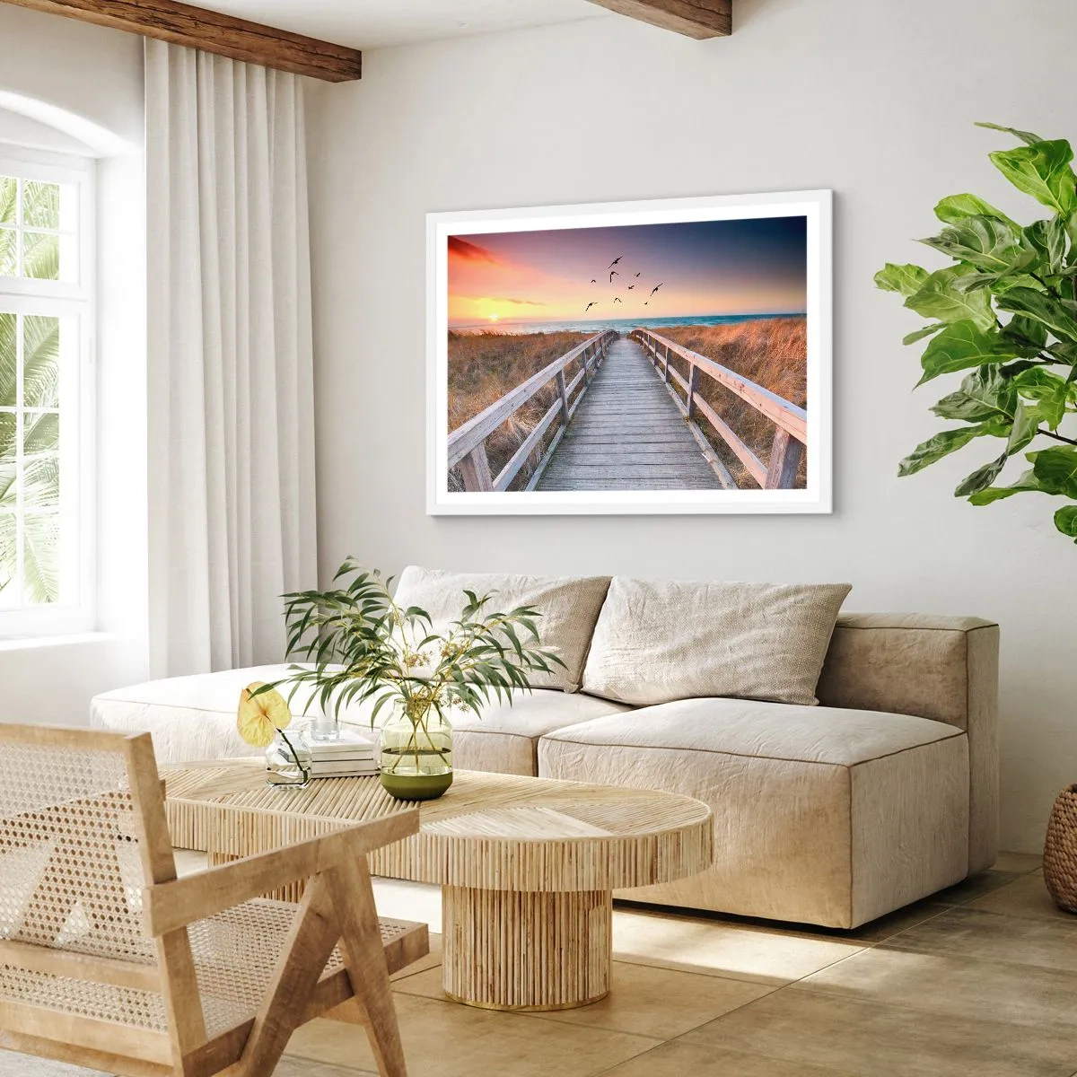 Affiche dans un cadre blanc - Poster - Envol des espaces - 70x50 cm