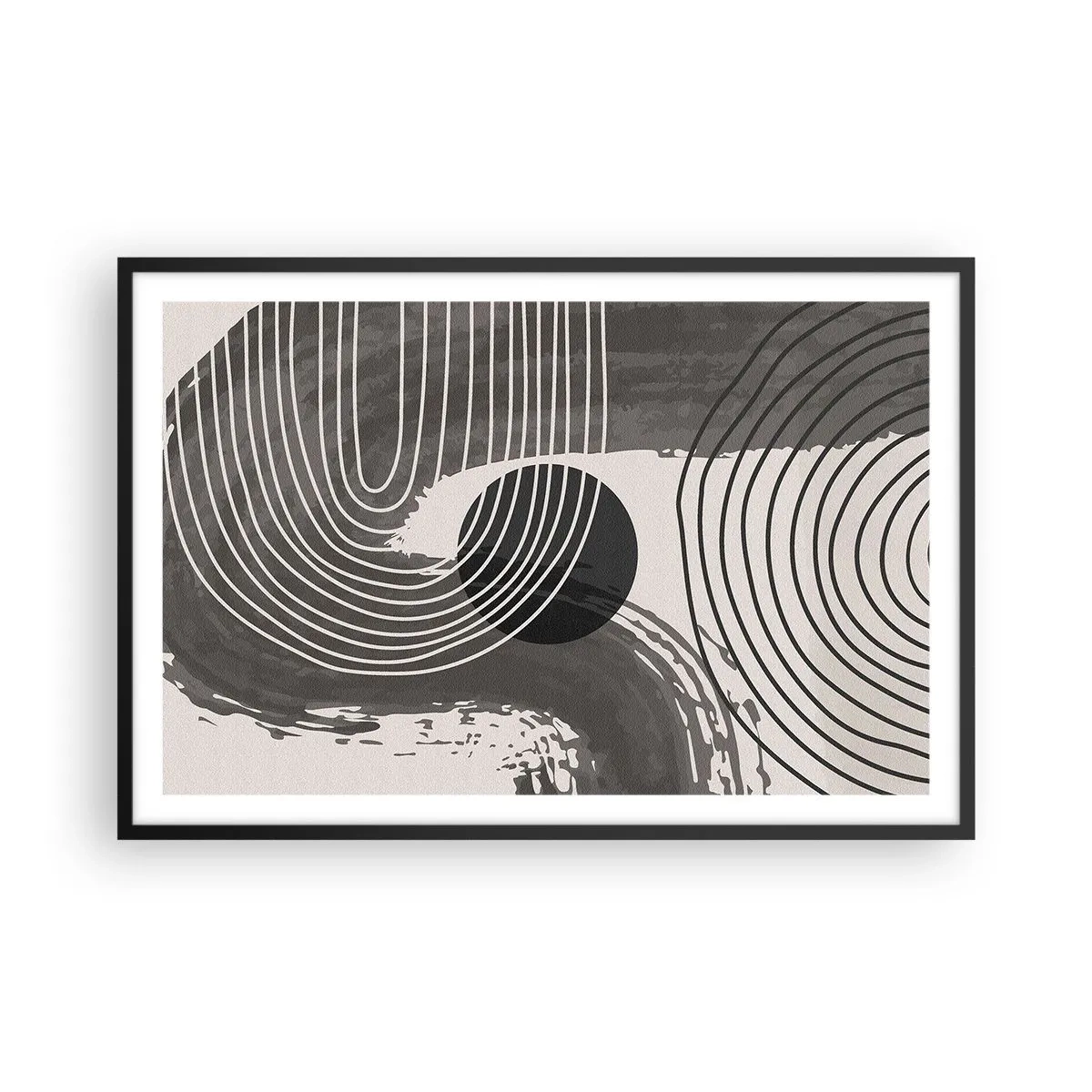 Affiche dans un cadre noir - Poster - L'ovale gagne - 91x61 cm