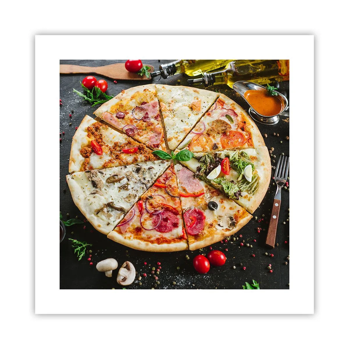 Affiche - Poster - Une gamme de saveurs - 40x40 cm