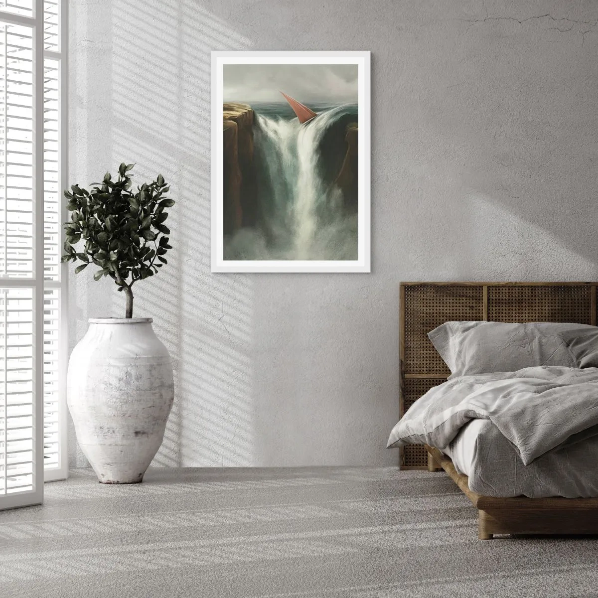 Affiche dans un cadre blanc - Poster - Un avertissement de la vie - 40x50 cm