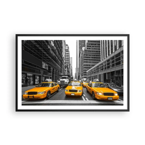 Affiche dans un cadre noir - Poster - C'est nous qui colorons la ville - 91x61 cm