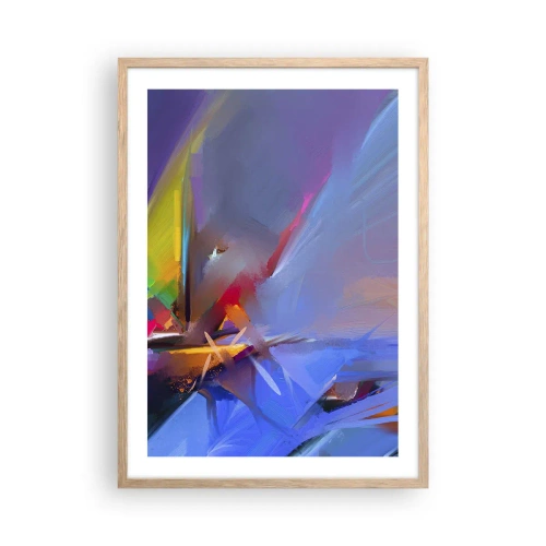 Affiche dans un chêne clair - Poster - Hélices comme un oiseau - 50x70 cm