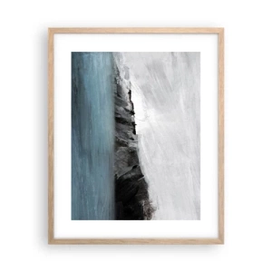 Affiche dans un chêne clair - Poster - Eau – terre : choc des éléments - 40x50 cm