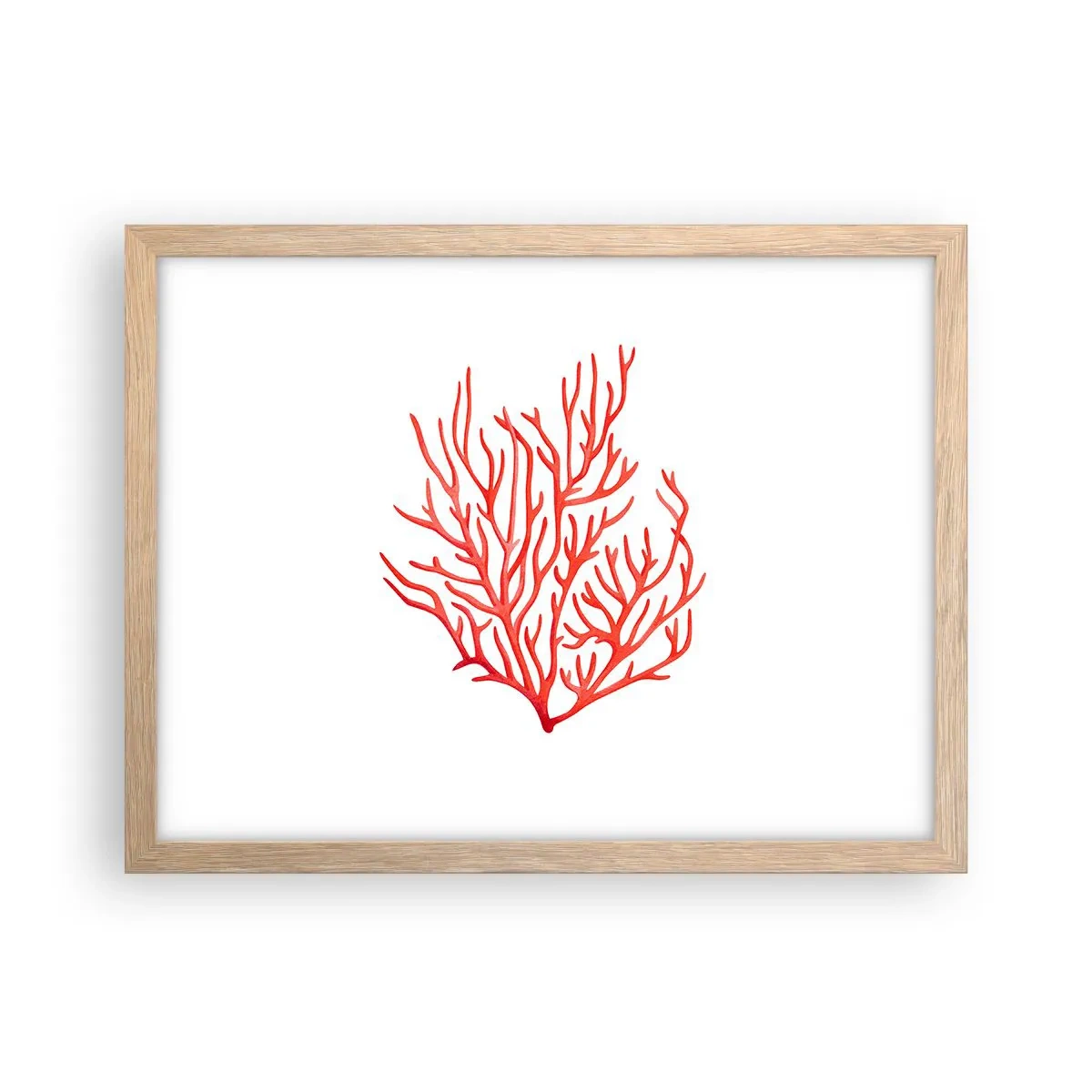 Affiche dans un chêne clair - Poster - Filigrane de corail - 40x30 cm
