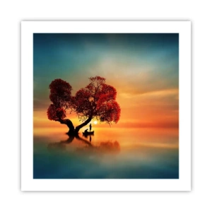 Affiche - Poster - Plénitude et éloignement sans monde - 50x50 cm